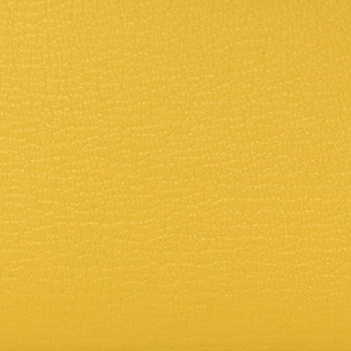this is a close up swatch image of hermes jaune de naples color on chevre mysore leather