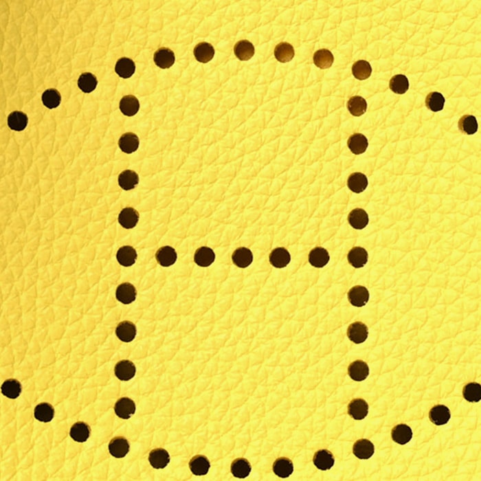 swatch of hermes lime taurillon clemence