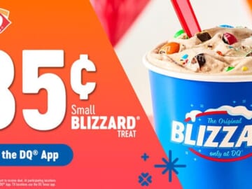 Dairy Queen Blizzards $.85 In September