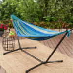 Mainstays Wapella Stripe Hammock and Stand $45.62 Shipped Free (Reg. $73) – With Storage Bag