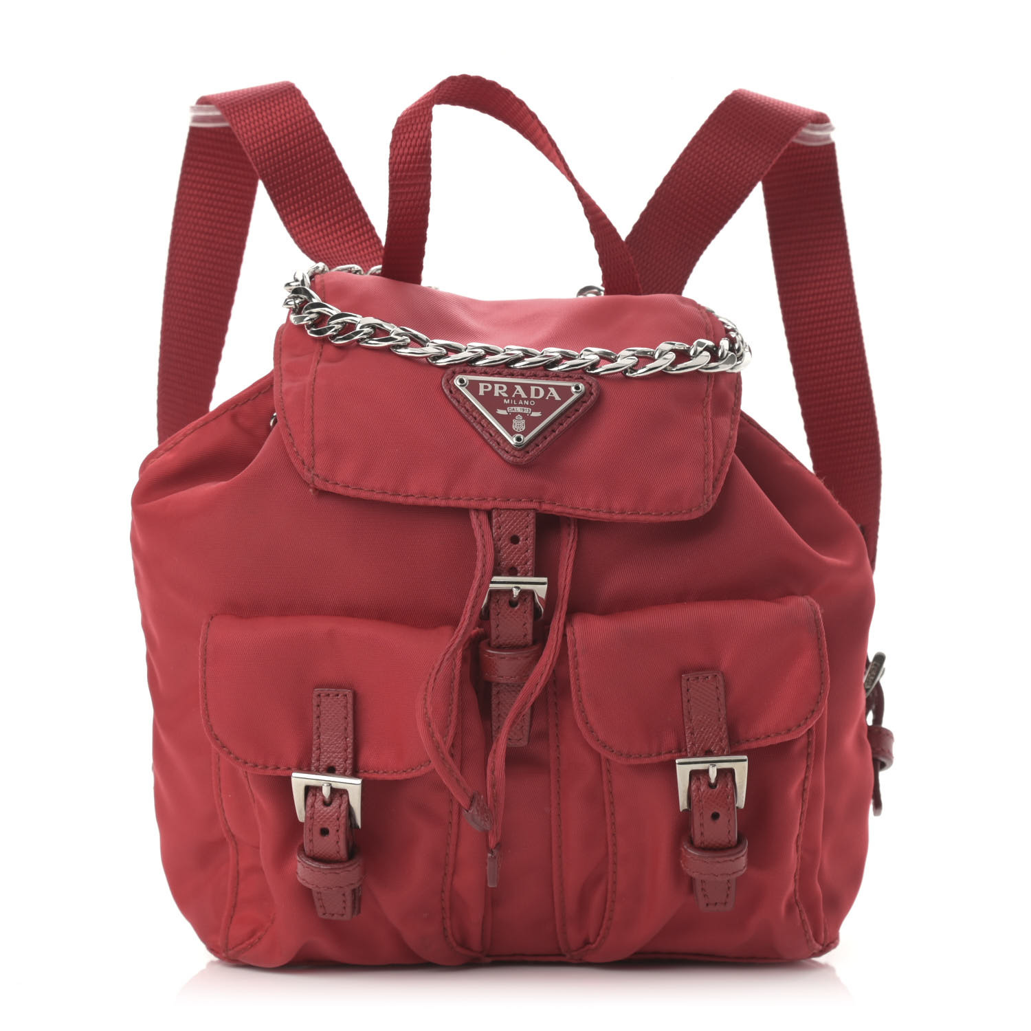 43cef388e57d23223672fee55c3ce187 product image of PRADA Nylon Vela Mini Crossbody Backpack Rosso FASHIONPHILE