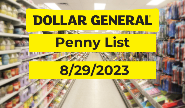 Dollar General Penny List | August 29, 2023