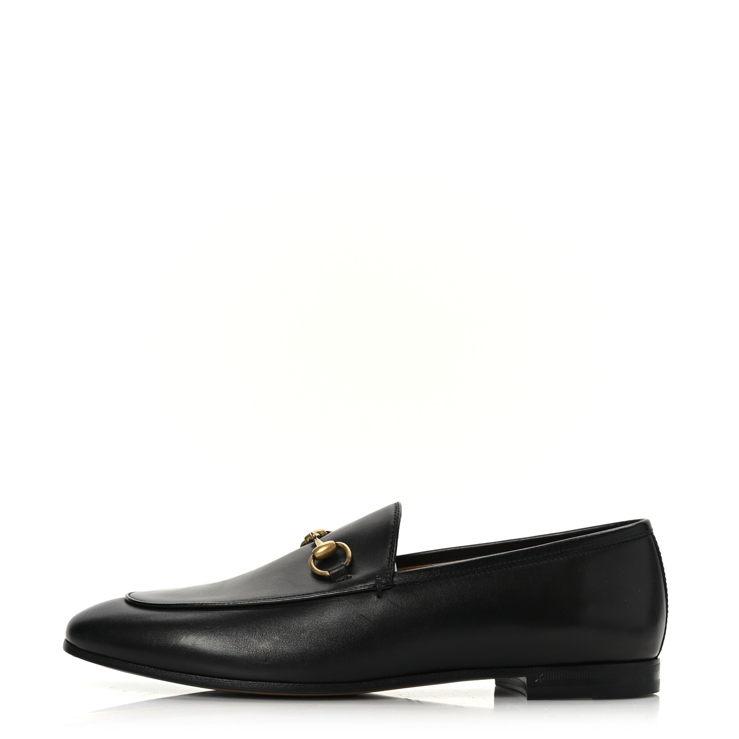 product image of GUCCI Calfskin Womens Jordaan Loafers 39 Black FASHIONPHILE