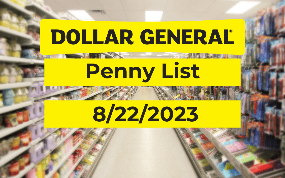 Dollar General Penny List for August 22, 2023
