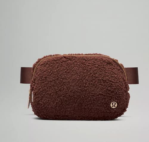 Lululemon Everywhere Belt Bag 1L Fleece Brown Earth and Gold