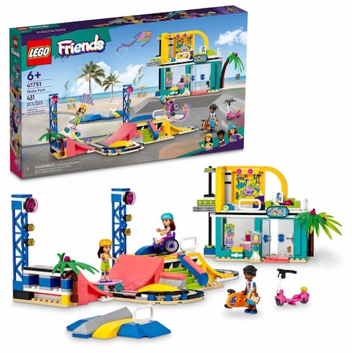 LEGO Friends Skate Park with Mini Skateboard Toys