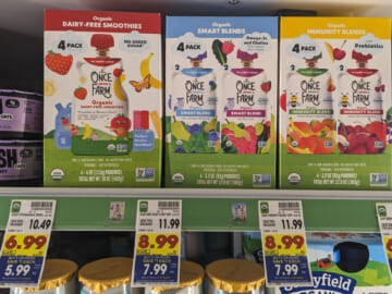 Once Upon a Farm Smoothie 4-Pack As Low As $3.99 At Kroger (Regular Price $10.49)