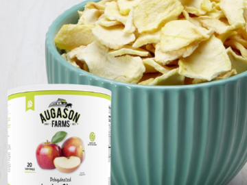 Augason Farms Dehydrated Apple Slices, 12 Oz $13.12 (Reg. $25) – 20 Servings, 66¢/Serving – Up to 25 Year Shelf Life