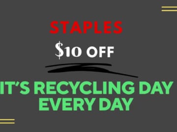 $10 Off at Staples!