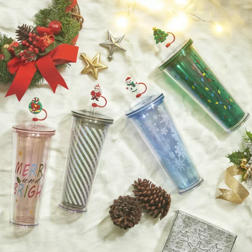 Mainstays 4-Pack Holiday Time Christmas Tumblers with Figural Straw $13.31 (Reg. $24) – $3.33/26 Oz Tumbler