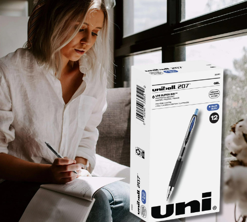 Retractable Gel Pens, 12-Count, 0.7mm (Blue Ink) $6.68 (Reg. $13.75) – 56¢/pen!