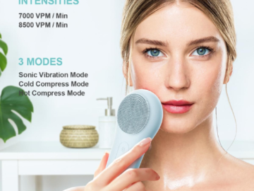 Say hello to healthier, glowing skin with this Facial Cleansing Brush for just $13.85 After Code + Coupon (Reg. $32.99) + Free Shipping