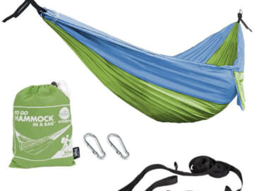 Bliss Hammocks Portable Travel Camping Hammock in a Bag with Tree Straps $9.99 (Reg. $26) – 54-inch Wide, 300 lb. Capacity