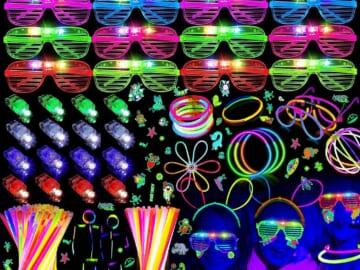 Set of Glow in The Dark Halloween Party Favors, 167-Piece $26.94 After Coupon (Reg. $36.94) + Free Shipping – $0.16/ Piece, Includes Glasses, Glow Sticks, and More