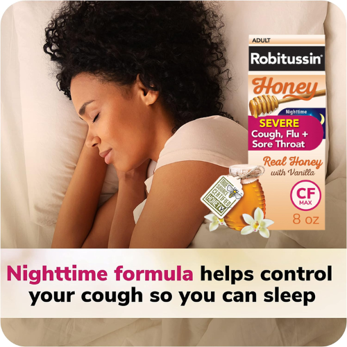 Robitussin Honey Severe Cough, Flu & Sore Throat Nighttime Max Syrup, 8 Oz as low as $7.79 After Coupon (Reg. $21) + Free Shipping