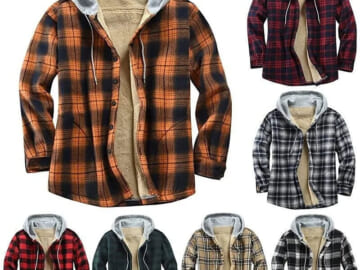 Men's Flannel Shacket for $15 + $9 shipping