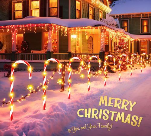 Get ready to celebrate the season in style with these charming Solar Candy Cane Christmas Decorations with 8 Modes, 2 Sets (12-Piece/set) for just $26.39 After Code + Coupon (Reg. $59.99) + Free Shipping