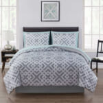 Mainstays 8-Piece Gray Geometric Bed-in-a-Bag Comforter Set, King Size $25 (Reg. $44.96)