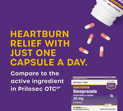 HealthCareAisle 42-Count Omeprazole Acid Reducer Capsules as low as $8.57 Shipped Free (Reg. $13.90) – 20¢/Capsule