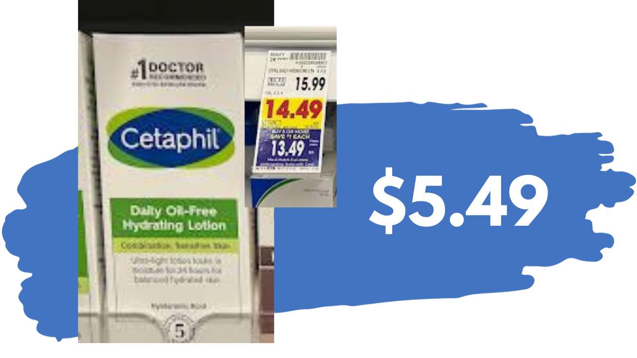 $5.49 Cetaphil Daily Hydrating Lotion (reg. $15.99) | Kroger Mega Deal