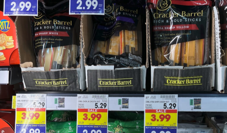 Cracker Barrel Cheese Sticks As Low As $2.24 At Kroger (Regular Price $5.29)