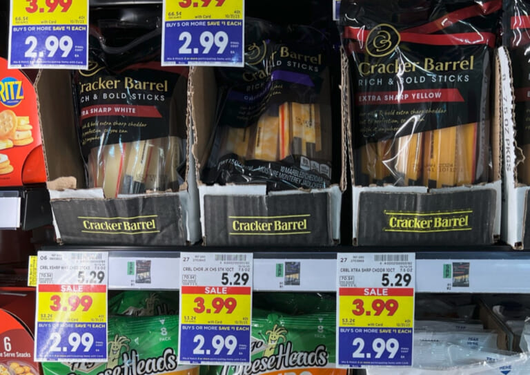 Cracker Barrel Cheese Sticks As Low As $2.24 At Kroger (Regular Price $5.29)