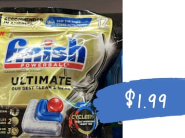 $1.99 Finish Ultimate Detergent Tabs at Kroger