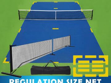 Pickleball Net USAPA 22-Ft Regulation Full Size $47.43 After Code (Reg. $95) + Free Shipping, w/ Court Marking Kit & Carrying Bag