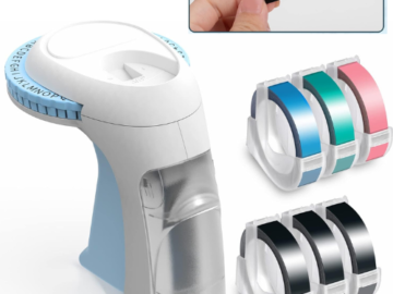 Stay organized, reduce clutter, and find items quickly with Omega S Embossing Label Maker for just $11.49 After Code (Reg. $22.99)