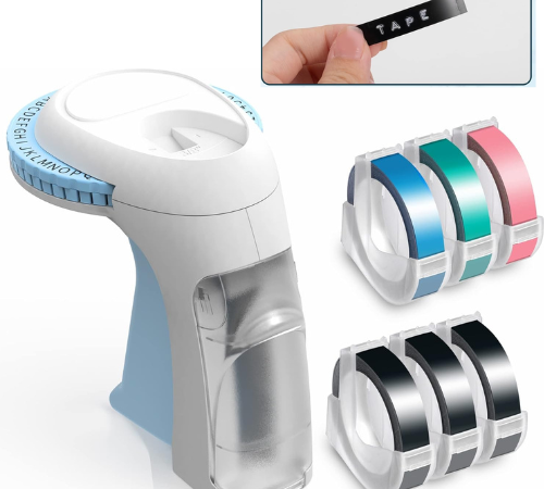 Stay organized, reduce clutter, and find items quickly with Omega S Embossing Label Maker for just $11.49 After Code (Reg. $22.99)