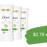 Dove Antiperspirant 4-Pack $11.17 or Less Shipped