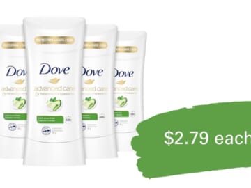 Dove Antiperspirant 4-Pack $11.17 or Less Shipped