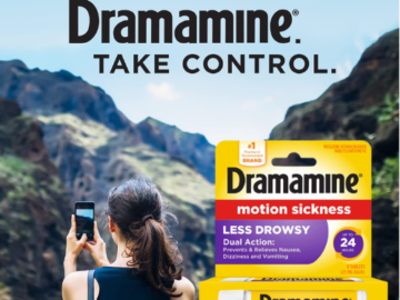Dramamine 8-Count Less Drowsy in a Handy Travel Vial as low as $1.71/Pack when you buy 3 (Reg. $6) + Free Shipping – 21¢/Tablet – Long-lasting Formula + MORE