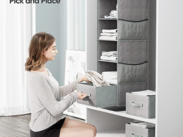 Hanging 6-Shelf Closet Organizer $14.99 After Code (Reg. $32) + 3 Removable Drawers & Side Pockets