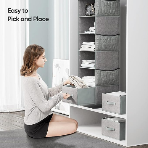Hanging 6-Shelf Closet Organizer $14.99 After Code (Reg. $32) + 3 Removable Drawers & Side Pockets