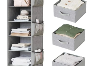 Pipishell Hanging Closet Organizer 6-Shelf