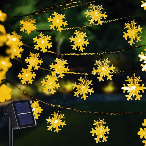 Solar Powered 39FT Outdoor Snowflake Christmas Lights $7.99 After Code (Reg. $15) – FAB Ratings!