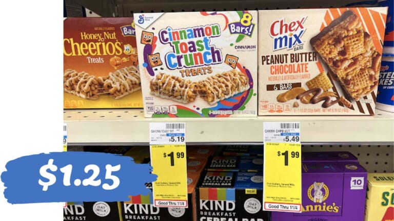 General Mills Cereal Treat Bars for $1.25