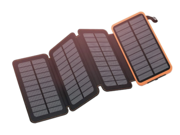 Portable 25,000mAh Power Bank with 4 Foldable Solar Panels only $29.99 shipped (Reg. $100!)