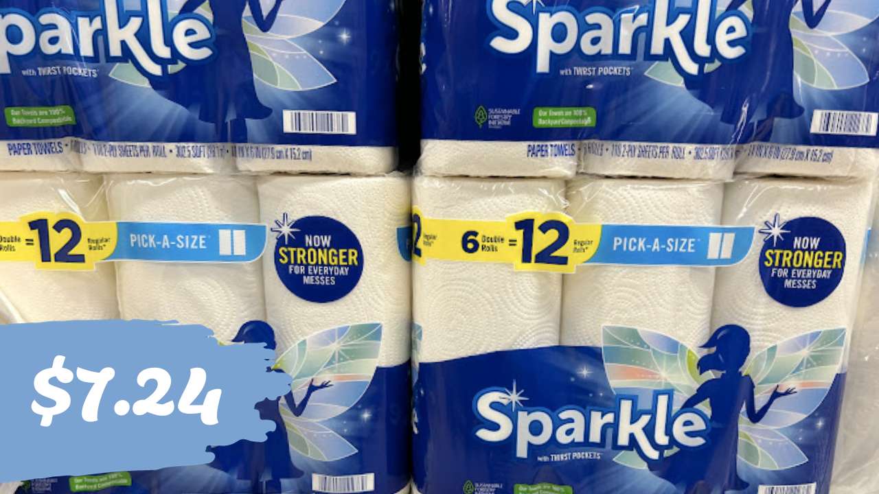 12-Count Sparkle Paper Towels for $7.24 (reg. $17.49)