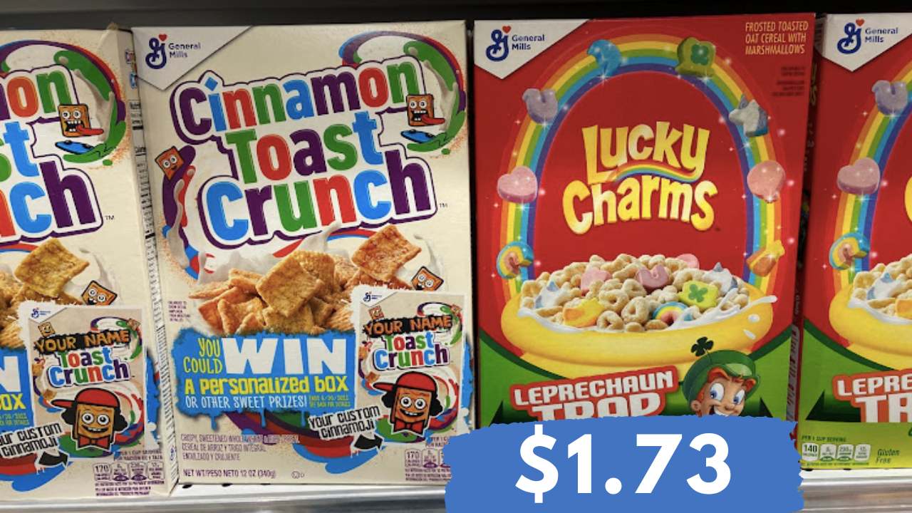 $1.73 General Mills Cereal at Publix