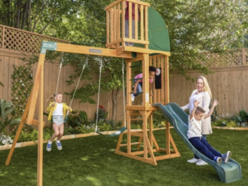 KidKraft Hawk Tower Wooden Swing Set