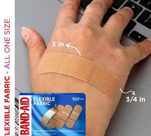Band-Aid Sterile Flexible Fabric Adhesive Bandages, 100-Count as low as $3.82 After Coupon when you buy 4 (Reg. $11) + Free Shipping – 4¢/Bandage