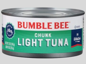 Bumble Bee Chunk Light Tuna in Water, 12-oz Can as low as $1.35 Shipped Free (Reg. $1.59)