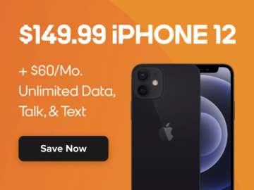 Apple iPhone 12 for Boost Mobile for $150 + $60 1-Mo Unlimited Data, Talk, & Text + free shipping