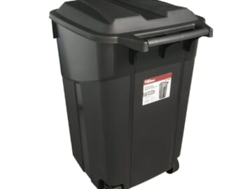 Hyper Tough 45-Gallon Wheeled Heavy Duty Plastic Garbage Can for $30 + free shipping w/ $35