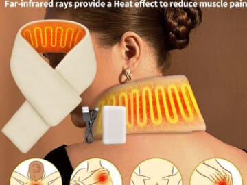 Neck Heating Pad with 5000mAh Power Bank $20 After Code (Reg. $40) + Free Shipping