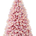Best Choice Products Pre-Lit Flocked Pink Christmas Tree w/ Metal Base from $91 + free shipping