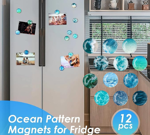 Ocean Pattern 12-Piece Glass Refrigerator Magnets $5.49 After Coupon + Code (Reg. $16) – 46¢ each