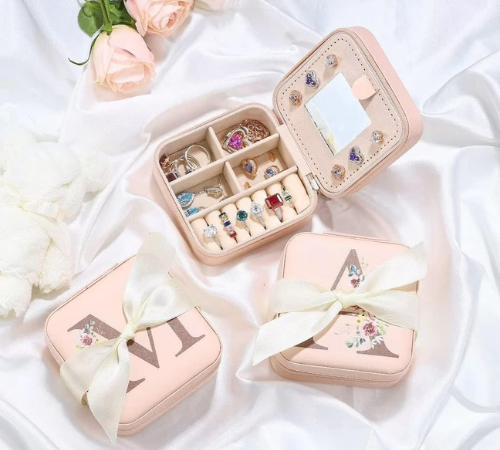 Personalized Initial Jewelry Case $7.99 After Code (Reg. $20)